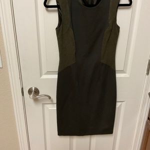 Antonio Melani two tone olive green dress size 0